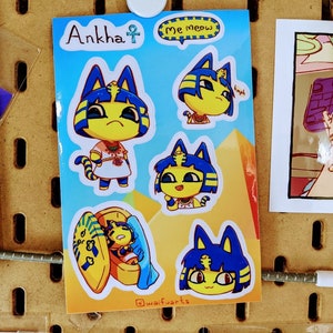 ACNH// Ankha 4x6&quot; Vinyl Sticker Sheet