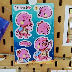 ACNH// Marina Glossy 4x6&quot; Vinyl Sticker Sheet