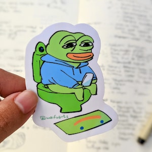 Peepotoilet 3&quot;x3&quot; Glossy Vinyl Sticker