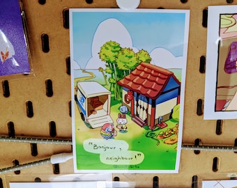 ACNH// Pietro Meets His New Neighbour Glossy 4x6" Photo Print