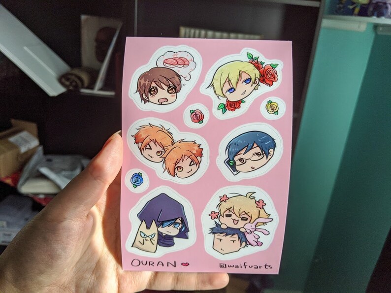 Ouran High School Host Club Vinyl Sticker Sheet 4x6 Etsy