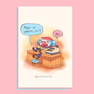 ACNH// Paper or Plastic, Pietro? Glossy 4x6&quot; Photo Print