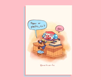 ACNH// Paper or Plastic, Pietro? Glossy 4x6" Photo Print