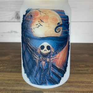 13 oz Scream Nightmare I Coffee Glass I Coffee Cup I Drinkware I Frosted Glass