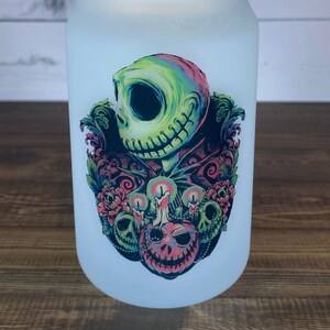 13 oz Pumpkin King I Coffee Glass I Coffee Cup I Drinkware I Frosted Glass
