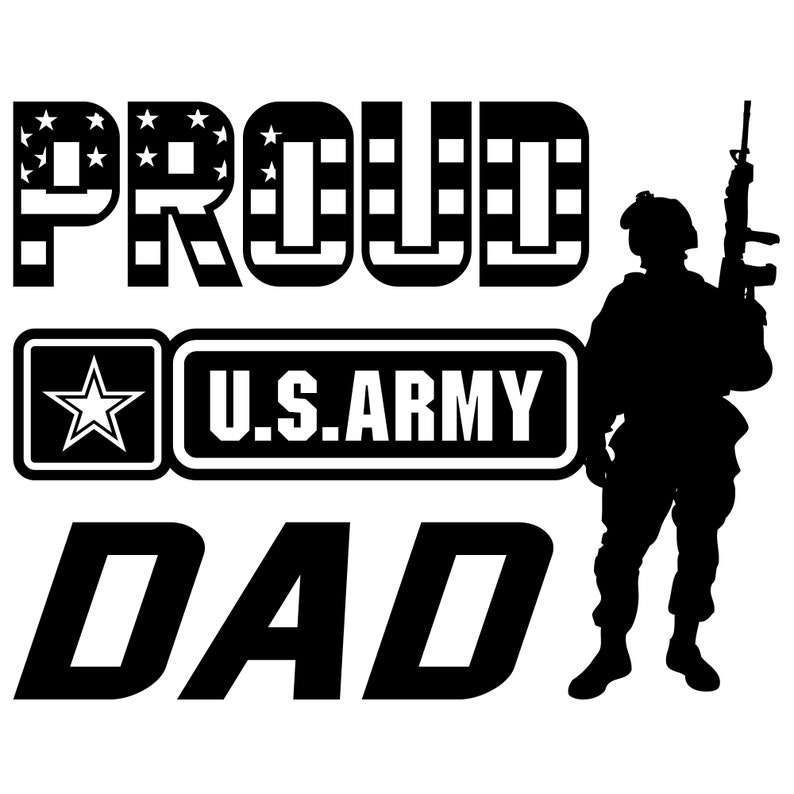 Download Father's Day Proud Army Dad Decal SVG EPS PDF | Etsy