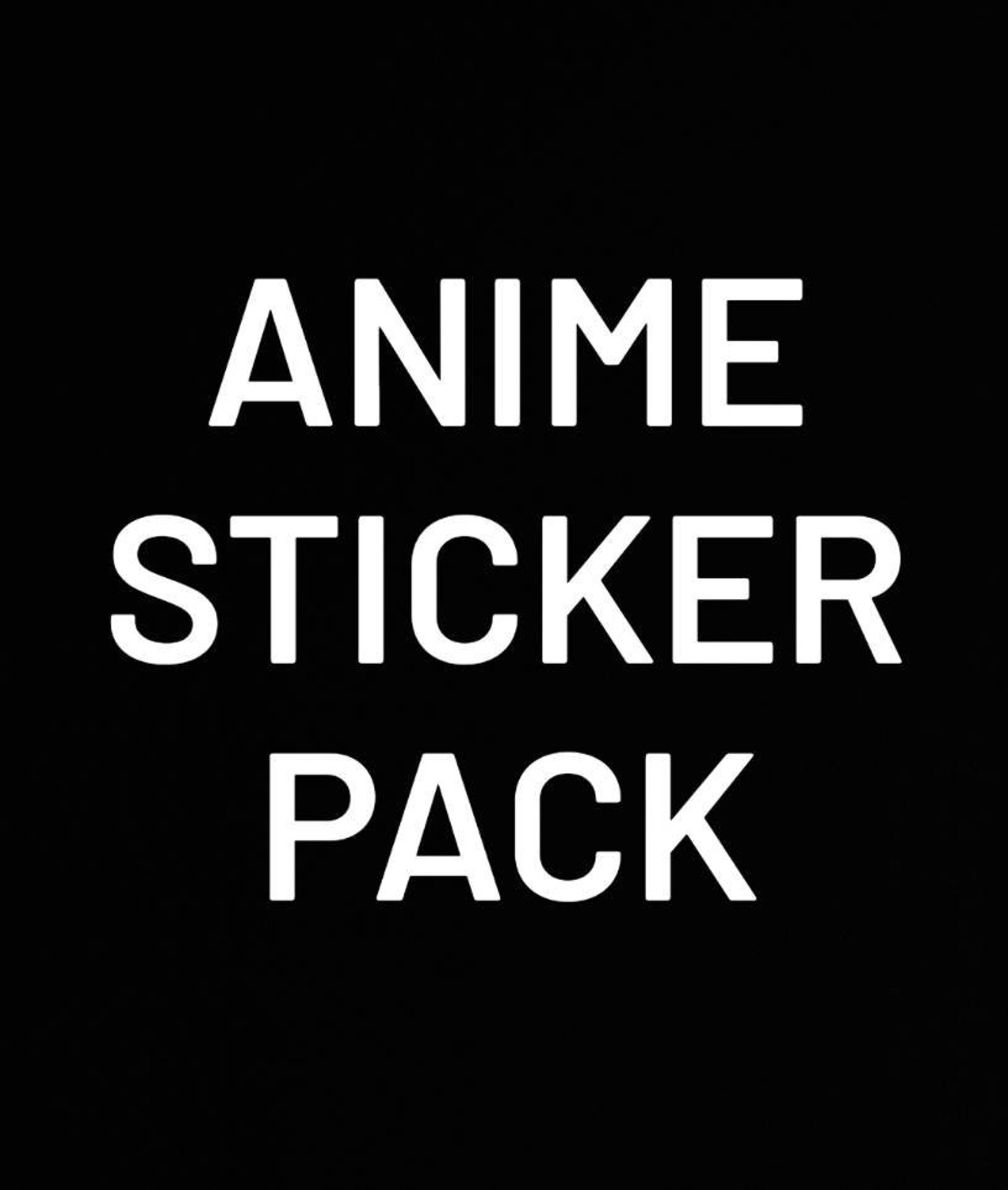 Custom Anime Sticker Pack Etsy