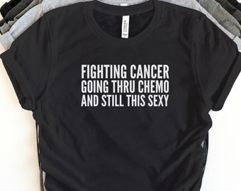 Fighting Cancer Going Through Chemo T shirt- Cancer Fighter Shirt, Cancer Warrior TShirt, Cancer Awareness Tee, Cancer Support pink ribbon