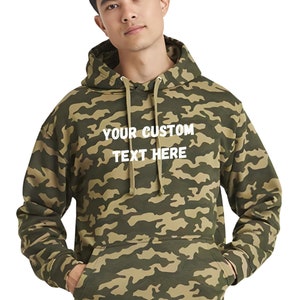 Personalised Camo Hoodie Mens womens Camo Hoodies Unisex Adult Hoodies  Custom Camo Hoodies Gift for men women