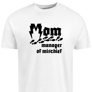 MOM Manager Of Mischief Tee - Funny Magical Mom Gift Shirt - Potter Mom Shirt - Christmas Gift for Her