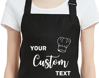 Delantal de chef personalizado, delantal personalizable, delantal para hornear, delantal de cocina personalizado, delantal de trabajo personalizado, delantales para mujeres, delantal de hospitalidad