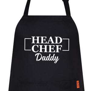 Gepersonaliseerde chef-kok sous-chef schort, bijpassende schort voor koppel, kerstcadeau schort, aangepaste schort voor stel, cadeau voor mama en papa