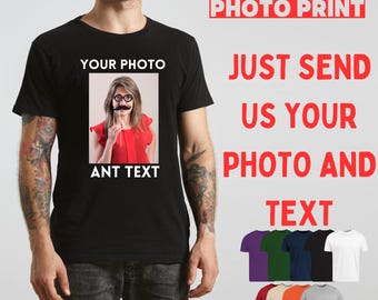 Personalised Photo Shirt - Custom Front Back Print Tshirt