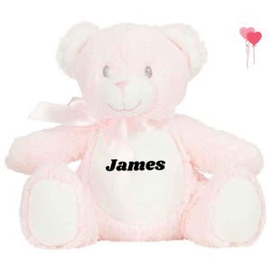 Personalised Teddy Bear | Gifts for Kids | Baby Shower Gifts | Pink Teddy Bear | Your Name Teddy | Custom Name Teddy Bear | Kids Toys
