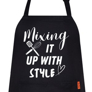 Mixing It up With Style Funny Aprons for women&#39;s Novelty Chef Kitchen Aprons for Men BBQ Housewarming Gift for Him Her Cooking Baking