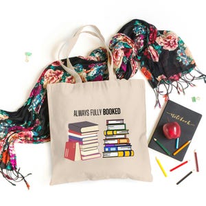 Sac fourre-tout toujours complet - Cadeau parfait pour les amateurs de lecture, les enseignants, la lecture d'été - Cartable de bibliothèque
