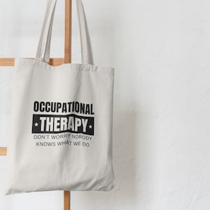Occupational Therapy Art Printed Tote Bag For Daily Use - High Quality Cotton Reusable Bag - Eco Friendly Tote Bag - Perfect Gift For Girls