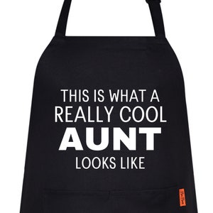 This Is What A Really Cool Aunt Looks Like Funny Printed Kitchen Cooking apron Chef Aprons for Men Women DAD Father&#39;s Day Gift BBQ