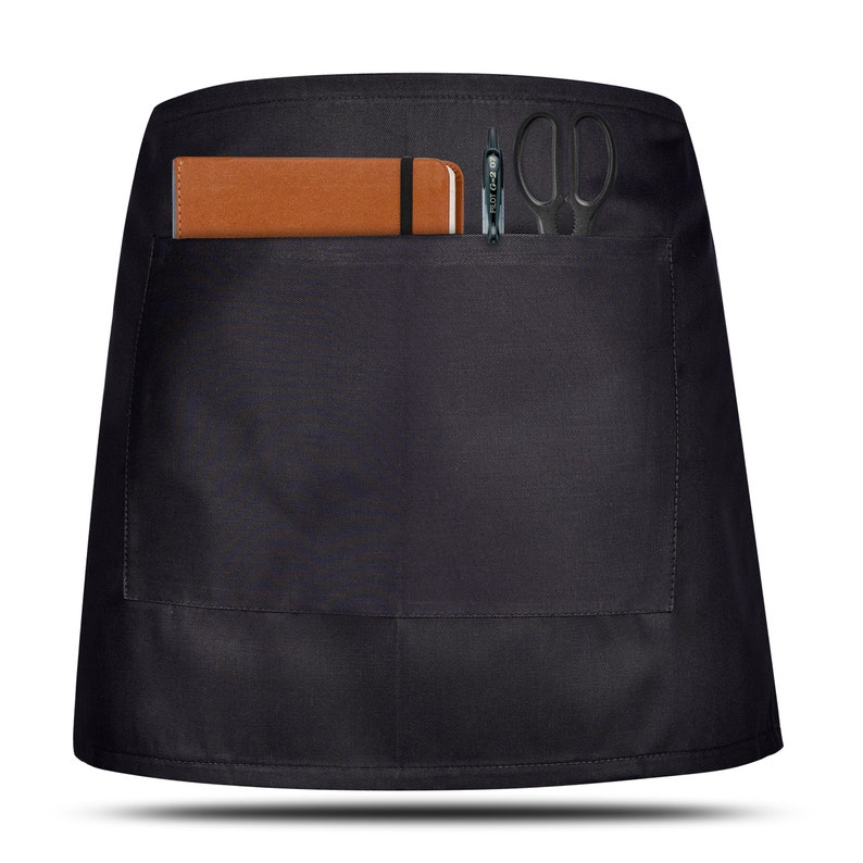 Waist Apron with Pockets Half Aprons Short Apron Chefs Waiter Etsy