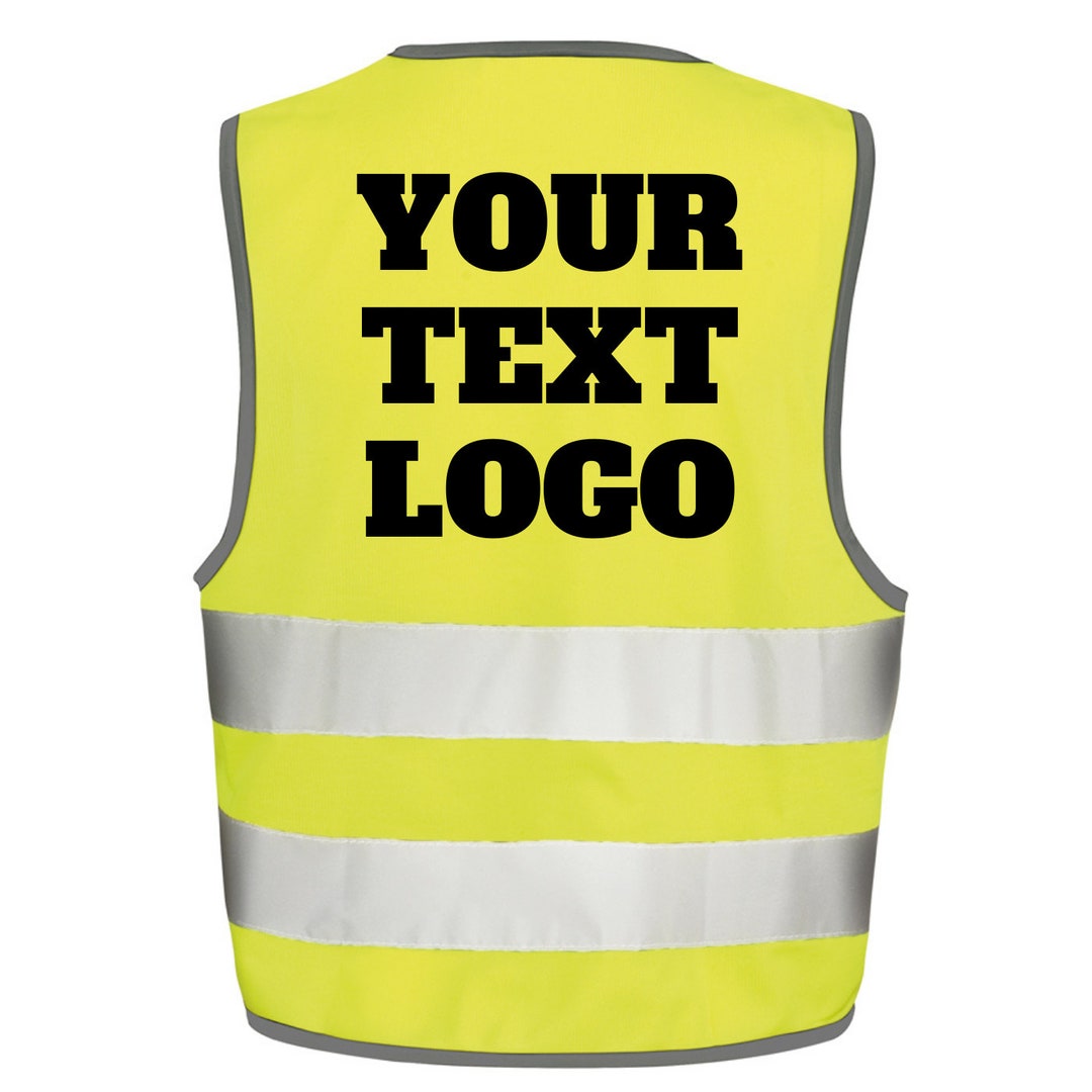 Custom Hi Vis Vest Printed Personalised Custom Safety Vest High 