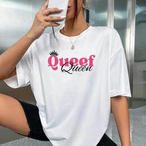 Queef Queen Funny T-Shirt - Women's Graphic Tee, Gift for yoga queen, t shirt