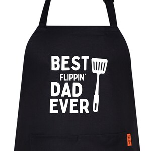 Best Flippin Dad Ever Funny Printed Kitchen Cooking Apron Chef Aprons for Men Grandad Dad Step Dad Daddy - Gift Present Funny