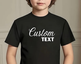Personalised Kids tshirt - Childrens Custom Text tshirt - kids Name tshirt, Personalised Custom Text Party Gift Boys Girls Kids T-Shirts