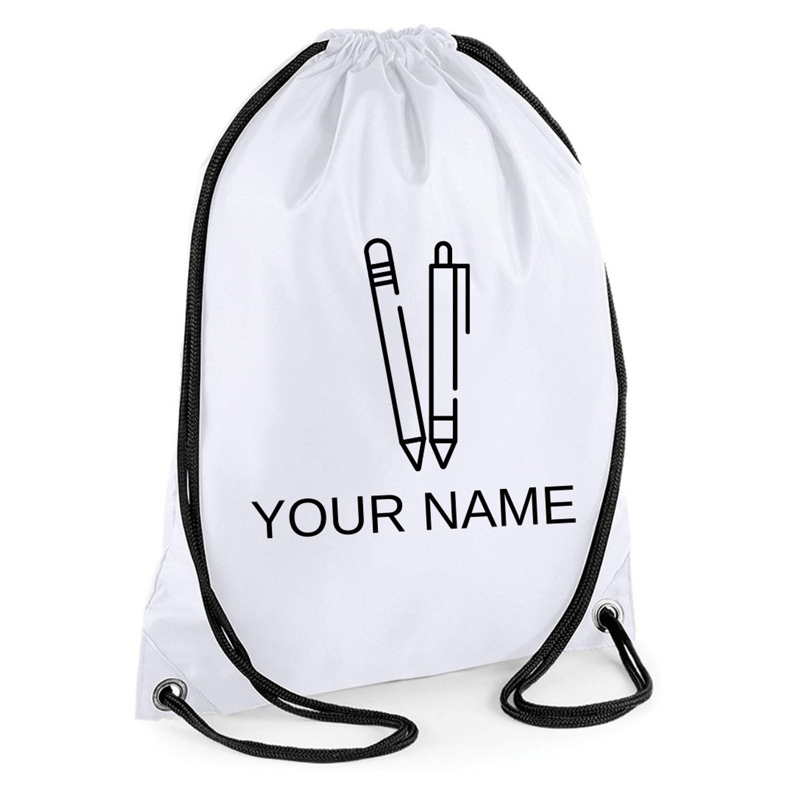 Personalised Drawstring Bag Any Name for School PE Kids Adults Etsy UK