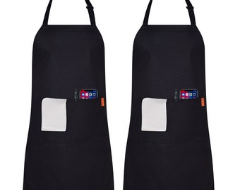 BBQ Black Full Length Bib Apron BBQ Black Full Length Bib Apron
