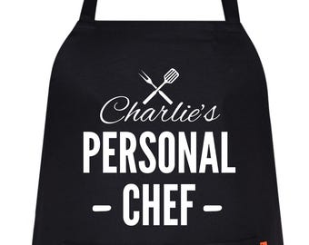 Gepersonaliseerde persoonlijke koksschort | Gepersonaliseerde BBQ-schort | Keukenschort | Cadeau voor haar/hem | Koksschort | Bakcadeau | Bedrukte schort