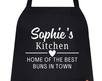 Delantal de cocina con nombre personalizado - Regalo de chef personalizado - Delantal de cocina personalizado para mamá, delantal de cocina para abuela, regalo para mamá