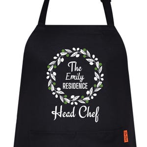 Gepersonaliseerde chef-kokschort, aangepaste chef-kok schort, kerst- of jubileumcadeau, unisex schort, cadeau voor papa
