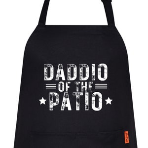 Daddio Of The Patio Funny Aprons for women&#39;s Chef Kitchen Aprons for Men Gifts from Daughter Son Funny Birthday Gifts for Dad Husband