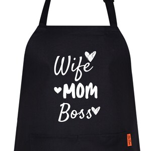 Wife Mom Boss Apron funny Apron, Kitchen Apron, Unisex Apron, BBQ apron