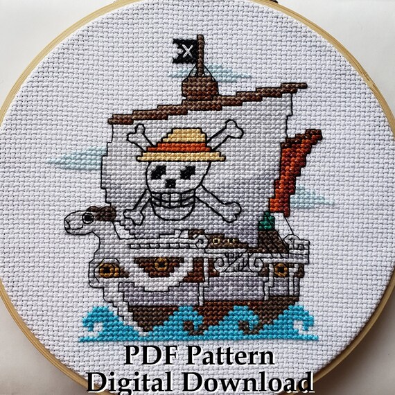 Cross Stitch Pattern One Piece Going Merry Etsy