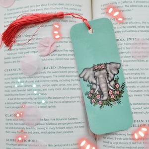 Elephant Bookmark, Elephants Bookmark, Cute Elephant Bookmark by Naterade Creates