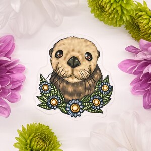 Sea Otter Sticker, Sea otters sticker, otter sticker, cute otter sticker By Naterade Creates