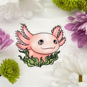 Axolotl Sticker, Axolotl Stickers, Axolotl Cute, Sticker Pink Axolotl, Stickers by Naterade Creates