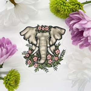 Elephant Sticker, Elephants sticker cute, elephant sticker by Naterade Creates