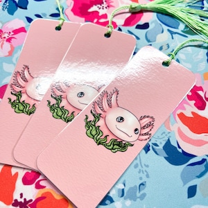 Axolotl Bookmark, Axolotls Bookmark, Axolotl Bookmarks by Naterade Creates