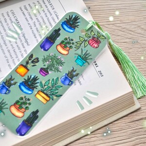 Houseplants Bookmark Botanical Bookmarks by Naterade Creates