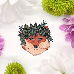 Fox Sticker, red fox sticker, fox decal, red fox decal, red fox stickers, animal stickers Art By Naterade Creates