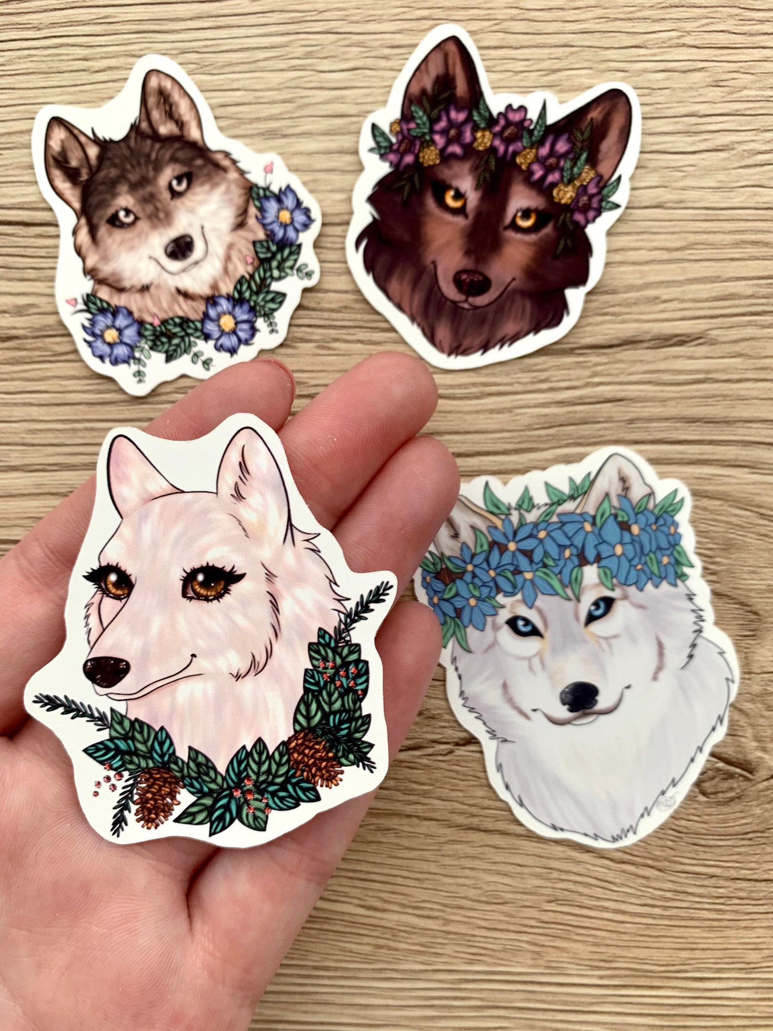 Wolves Sticker Set Wolf Sticker Pack Wolves stickers Wolf Etsy