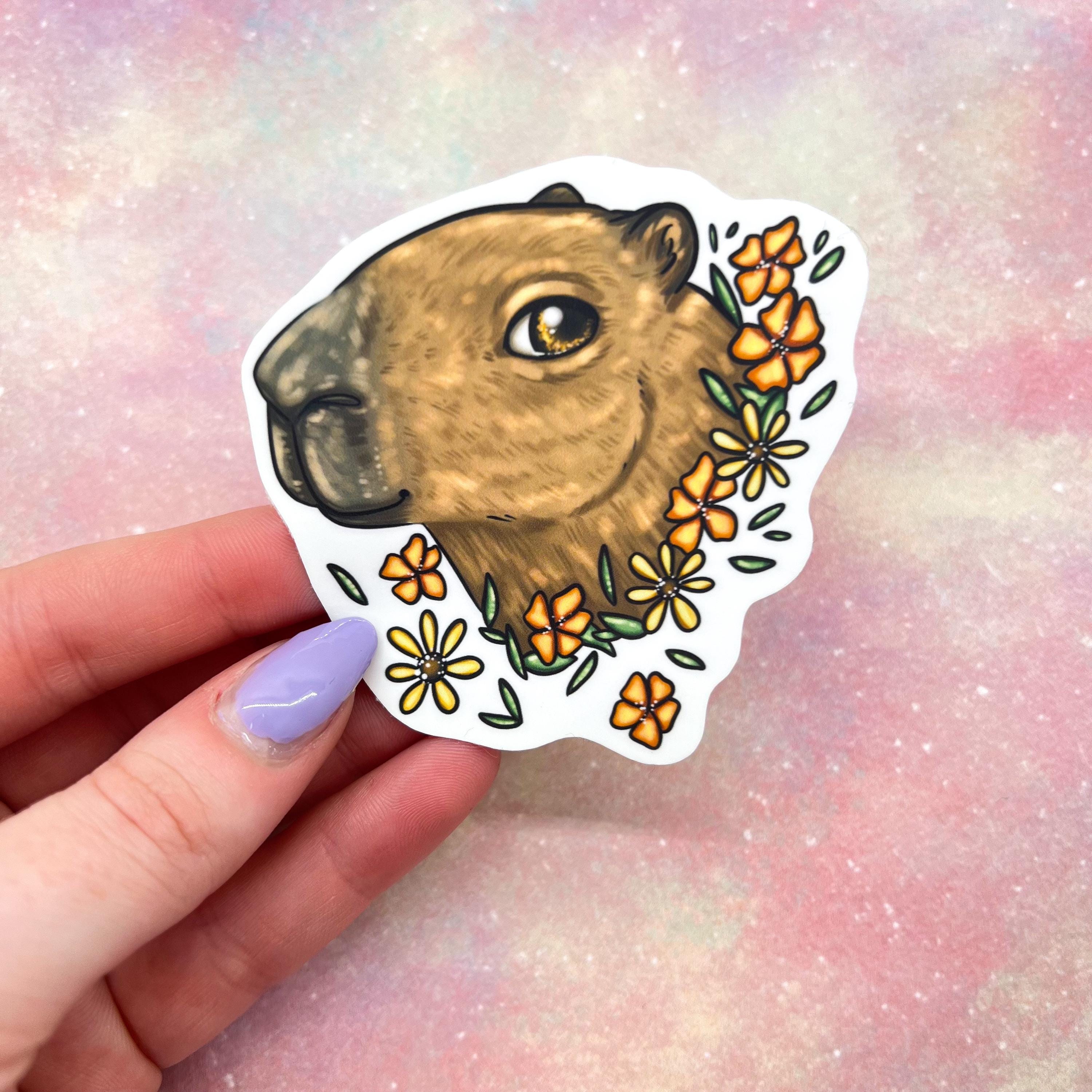 Capybara Sticker: Capybaras Glossy Stickers Original Art - Etsy