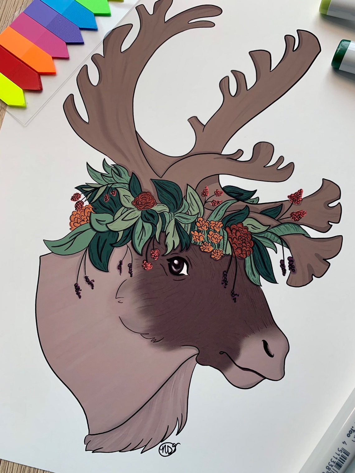 Caribou Art Print Caribou Print Caribou Decor Reindeer Art | Etsy