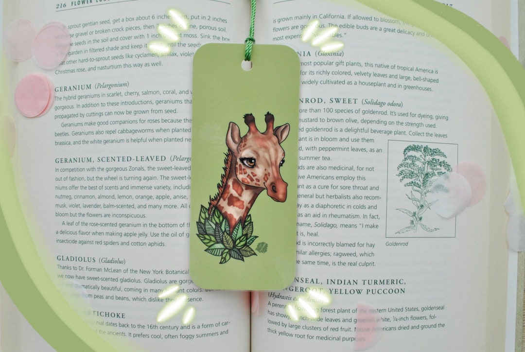 Keefe Bookmark Giraffe Bookmark Giraffes Bookmark by Naterade Creates - Etsy