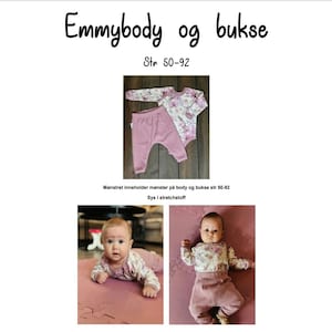 Puede incluir: Un conjunto de ropa para bebé que incluye un body de manga larga y un pantalón. El body tiene un estampado floral con flores rosas y blancas. El pantalón es de color rosa liso. El conjunto está diseñado para tallas 50-92.