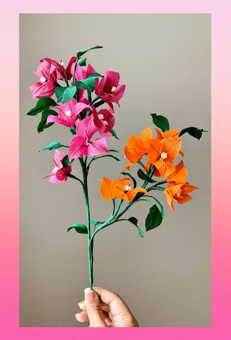 Handmade Crepe Paper Bougainvillea for Home Decor/ Wedding/ Etsy