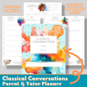 Parent & Tutor Planner for Classical Conversations Cycle 1 - Art Theme