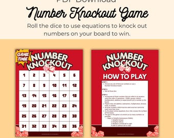 Number Knockout | Math Games | Homeschool & Classroom Resource | Classical Conversations Essentials | PDF Instant Download